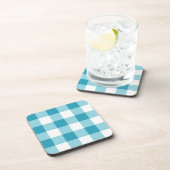 Gingham Pattern Bier Onderzetter (Rechterzijde)