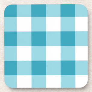 Gingham Pattern Bier Onderzetter