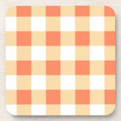 Gingham Pattern Bier Onderzetter (Voorkant)