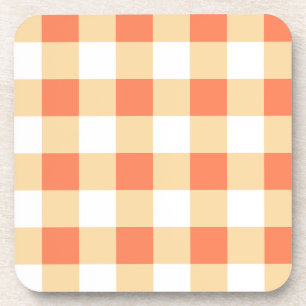Gingham Pattern Bier Onderzetter