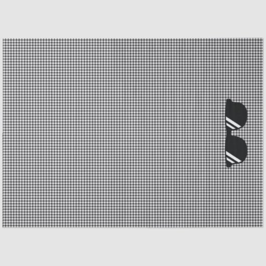 Gingham Pattern Black White Cool Sunglasses Fun Tissuepapier (Voorkant)