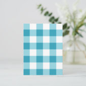 Gingham Pattern Briefkaart (Staand voorkant)