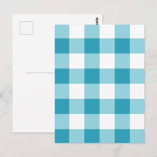 Gingham Pattern Briefkaart (Voorkant / Achterkant)