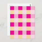 Gingham Pattern Briefkaart (Voorkant / Achterkant)