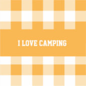 Gingham Pattern Button Sticker (Voorkant)