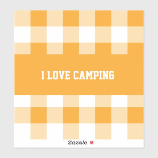 Gingham Pattern Button Sticker (Vel)