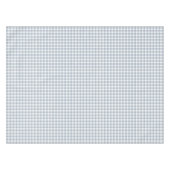 Gingham Pattern Coastal Checkered White Muted Blue Tafelkleed (Voorkant (Horizontaal))