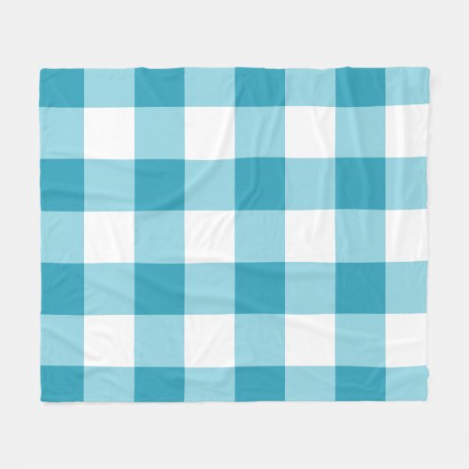 Gingham Pattern Fleece Deken (Voorkant (Horizontaal))