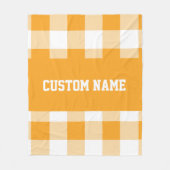 Gingham Pattern Fleece Deken (Voorkant)