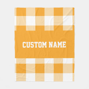 Gingham Pattern Fleece Deken