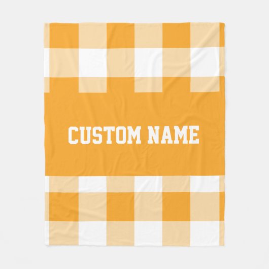 Gingham Pattern Fleece Deken (Voorkant)