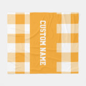 Gingham Pattern Fleece Deken (Voorkant (Horizontaal))