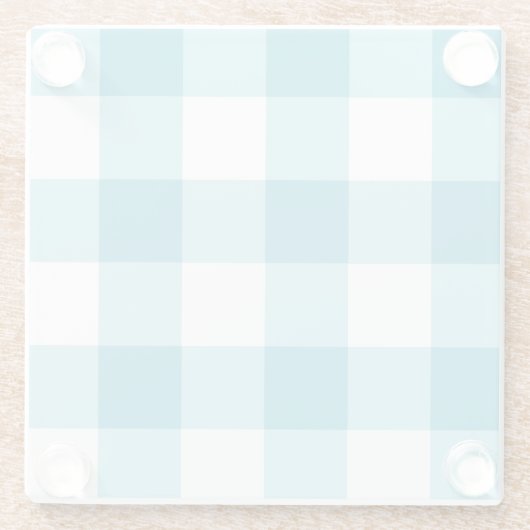 Gingham Pattern Glazen Onderzetter (Achterkant)