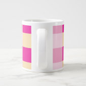 Gingham Pattern Grote Koffiekop (Achterkant)