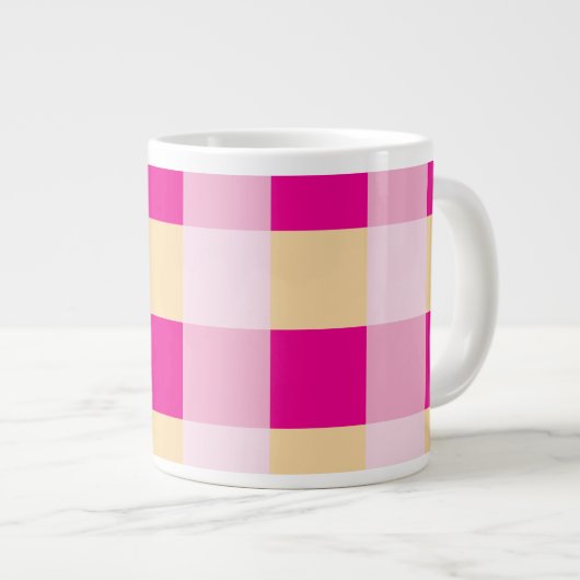 Gingham Pattern Grote Koffiekop (Voorkant rechts)