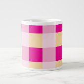 Gingham Pattern Grote Koffiekop (Voorkant)