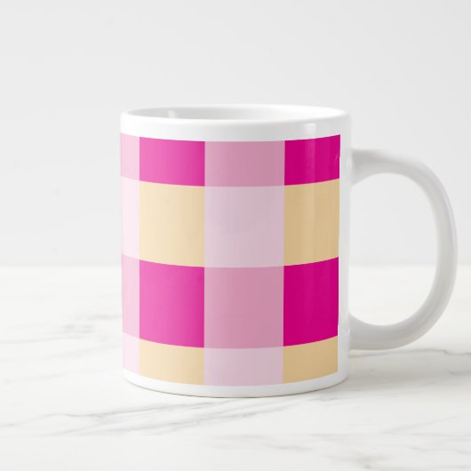 Gingham Pattern Grote Koffiekop (Rechts)