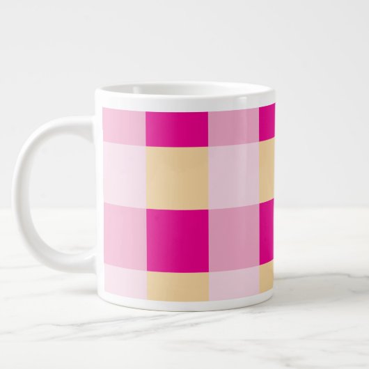Gingham Pattern Grote Koffiekop (Links)