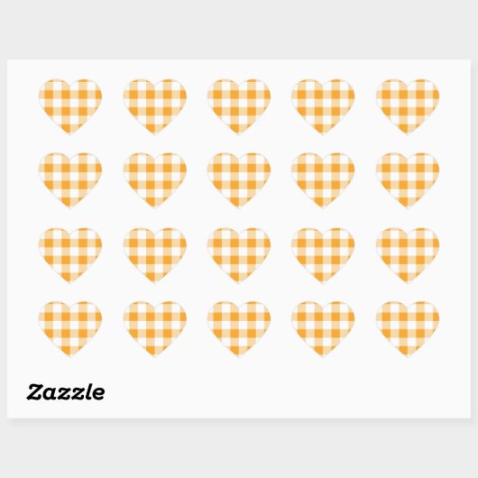 Gingham Pattern Hart Sticker (Vel)
