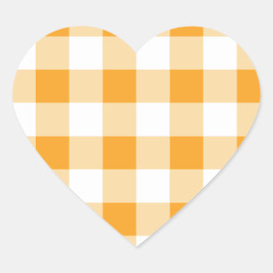 Gingham Pattern Hart Sticker