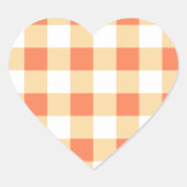 Gingham Pattern Hart Sticker (Voorkant)
