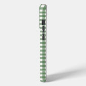 Gingham Pattern in Green with Name Case-Mate iPhone Case (Achterkant / Links)