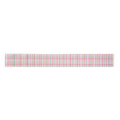 Gingham Pattern in Pink, Red, Green and Turquoise Satijnen Lint (Voorkant)