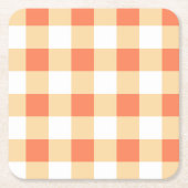Gingham Pattern Kartonnen Onderzetters (Voorkant)