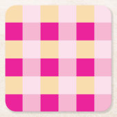 Gingham Pattern Kartonnen Onderzetters (Voorkant)