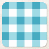 Gingham Pattern Kartonnen Onderzetters (Voorkant)