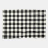 Gingham Pattern Kitchen Towel in Black and White Theedoek (Horizontaal)