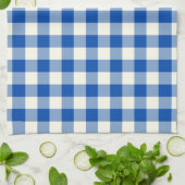 Gingham Pattern Kitchen Towel in Cobalt Blue Theedoek (Gevouwen)