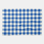 Gingham Pattern Kitchen Towel in Cobalt Blue Theedoek (Horizontaal)