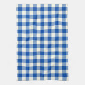 Gingham Pattern Kitchen Towel in Cobalt Blue Theedoek (Verticaal)
