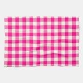 Gingham Pattern Kitchen Towel in Hot Pink Theedoek (Horizontaal)