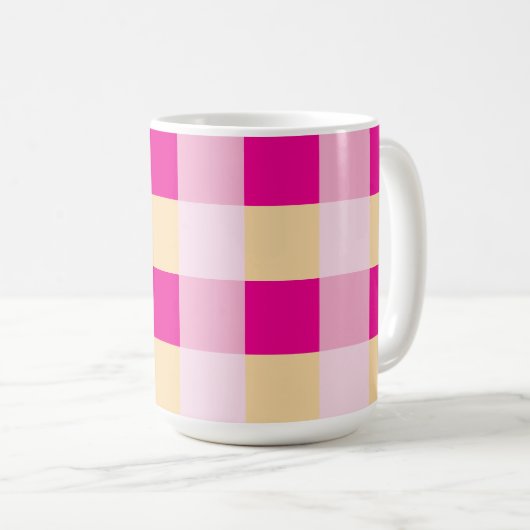 Gingham Pattern Koffiemok (Voorkant rechts)