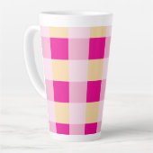 Gingham Pattern Latte Mok (Linkerhoek)