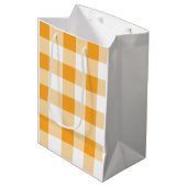 Gingham Pattern Medium Cadeauzakje (Voorkant Gekanteld)