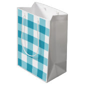 Gingham Pattern Medium Cadeauzakje (Achterkant Gekanteld)