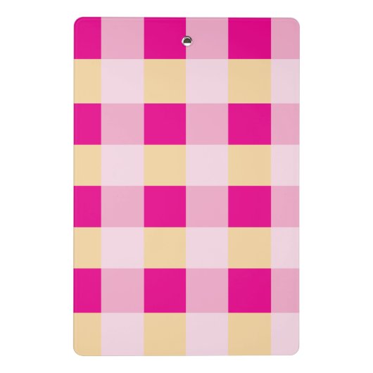 Gingham Pattern Mini Klembord (Achterkant)