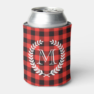 Gingham Pattern Monogram Blikjeskoeler