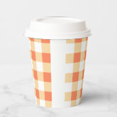 Gingham Pattern Papieren Bekers (Links)