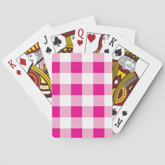 Gingham Pattern Pokerkaarten (Achterkant)