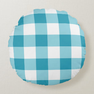Gingham Pattern Rond Kussen
