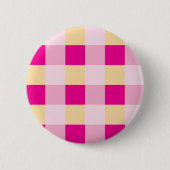 Gingham Pattern Ronde Button 5,7 Cm (Voorkant)
