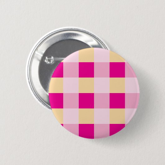 Gingham Pattern Ronde Button 5,7 Cm (Voorkant /achterkant)