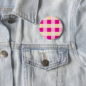 Gingham Pattern Ronde Button 5,7 Cm (In situ)