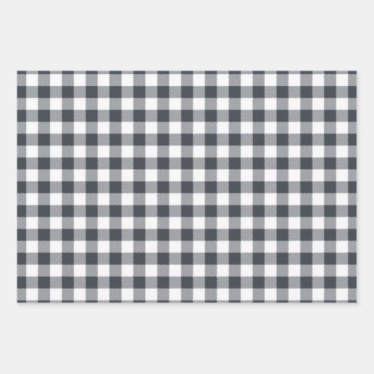 Gingham Pattern Set Herfst Holiday Inpakpapier Vel (Voorkant 3)