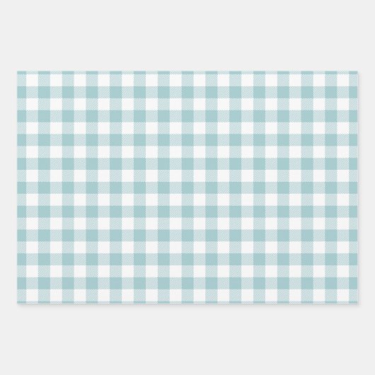 Gingham Pattern Set Herfst Holiday Inpakpapier Vel (Voorkant)