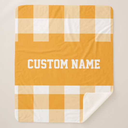 Gingham Pattern Sherpa Deken (Voorkant)